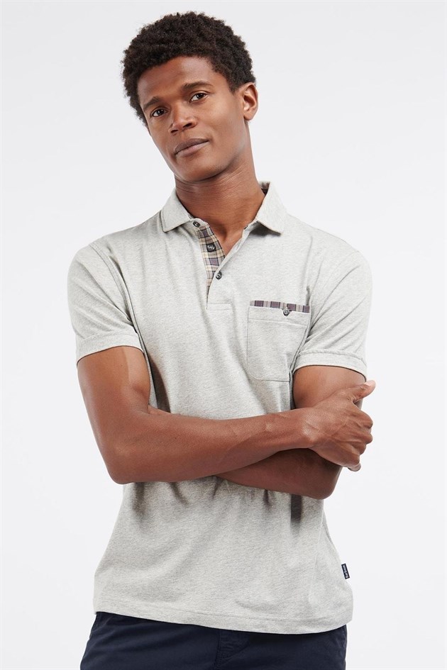 Barbour Corpatch Polo Yaka GY53 Grey Marl/Stone