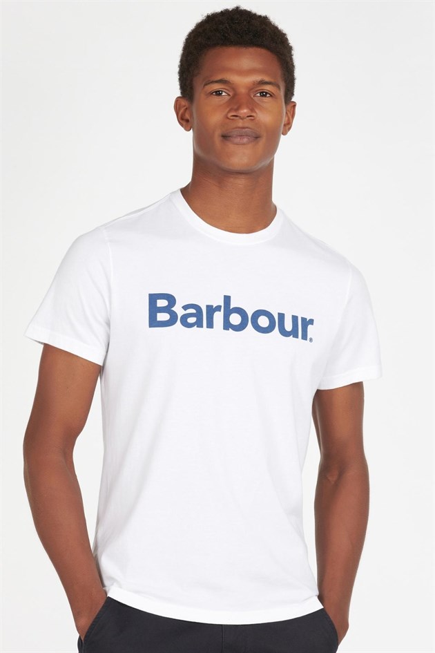 Barbour Logo T-Shirt WH51 Whıte/Ta