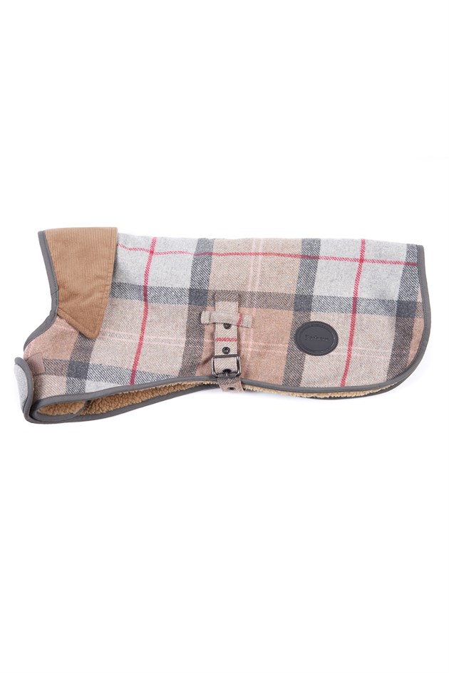 Barbour Wool Touch Köpek Kıyafeti Taupe/Pink Tartan